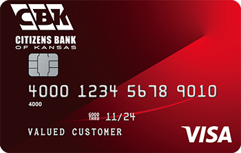 Front of VISA Classic credit card